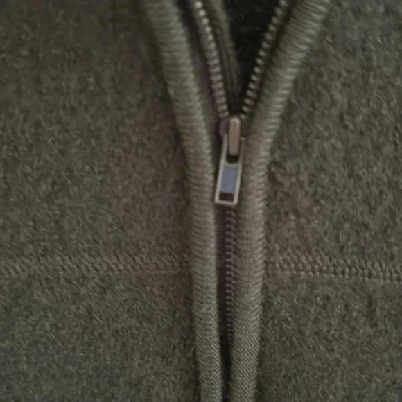 Rena Rowan Women’s 100% Wool Full Zip Jacket Size Xl Green elbow patches - Picture 3 of 4